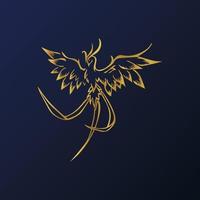 gouden feniksvogel vector