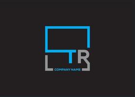 eerste brief tr logo of icoon ontwerp vector beeld sjabloon