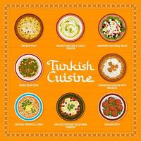 Turks keuken restaurant voedsel menu bladzijde ontwerp vector