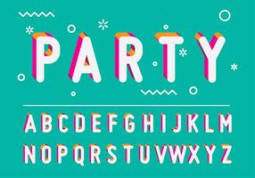 Party letras vector