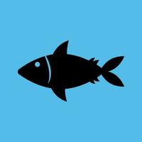 vis icoon vector. symbool van gegrild vis, gebakken vis en meer, gemakkelijk vlak vorm vector