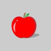 vector illustratie van appel. rood appel symbool, type van fruit