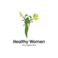 Dames Gezondheid logo ontwerp vector sjabloon