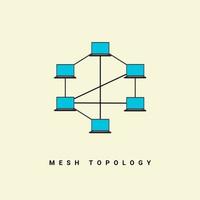 maas topologie netwerk vector illustratie, in computer netwerk technologie concept