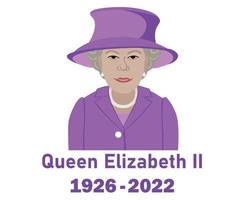 koningin Elizabeth pak 1926 2022 gezicht Purper oranje Brits Verenigde koninkrijk nationaal Europa land vector illustratie abstract ontwerp