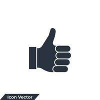 duimen omhoog icoon logo vector illustratie. Leuk vinden symbool sjabloon voor grafisch en web ontwerp verzameling
