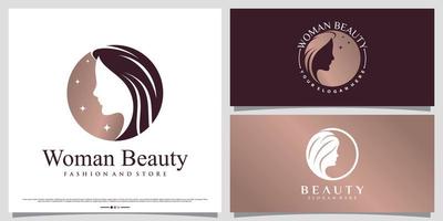 reeks van Dames logo ontwerp bundel voor schoonheid salon icoon met creatief modern concept vector