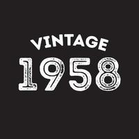 1958 wijnoogst retro t overhemd ontwerp vector zwart achtergrond