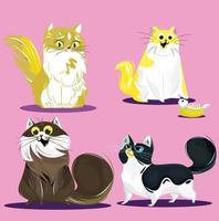 reeks schattig katten vector illustratie