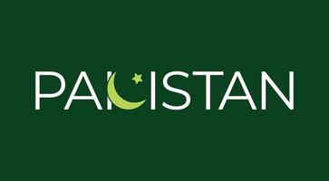 typografie van Pakistan vector