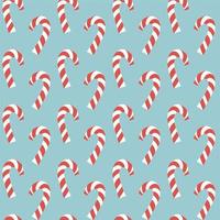 Kerstmis naadloos structuur met snoepjes Aan een blauw achtergrond. vector