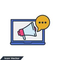 reclame icoon logo vector illustratie. digitaal afzet symbool sjabloon voor grafisch en web ontwerp verzameling