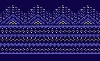 gebreid etnisch patroon, vector kruis steek nordic achtergrond, borduurwerk illustratie oekraïens stijl, Purper en geel patroon chevron oppervlak, ontwerp voor kleding stof, tapijt, inpakken, grafisch