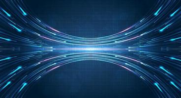 blauwe lichte streak, glasvezel, snelheidslijn, futuristische achtergrond voor 5g of 6g technologie draadloze datatransmissie, high-speed internet in abstract. internet netwerk concept. vector ontwerp
