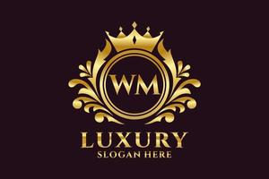 eerste wm brief Koninklijk luxe logo sjabloon in vector kunst voor luxueus branding projecten en andere vector illustratie.