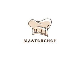 restaurant chef logo met chef hoed illustratie vector