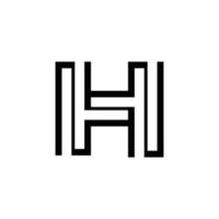 letter h logo ontwerp vector