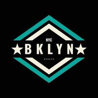 Brooklyn illustratie typografie voor t shirt, poster, logo, sticker, of kleding handelswaar vector