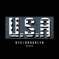nieuw york Brooklyn illustratie typografie voor t shirt, poster, logo, sticker, of kleding handelswaar vector