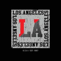 los angeles illustratie typografie. perfect voor het ontwerpen van een t-shirt vector