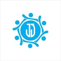 gemakkelijk modern jj j monogram logo vector