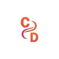 CD oranje kleur logo ontwerp voor uw bedrijf vector