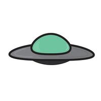 ufo icoon in de groen vector