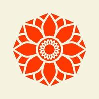 Aziatisch mandala vector illustratie, bloeiend lotus