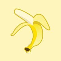 geschild banaan illustratie met geel achtergrond vector