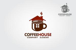 koffie huis vector logo sjabloon. deze logo is geschikt voor cafe, restaurant, drinken Product, winkel, bedrijf, bedrijf, enz.