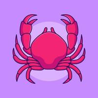 tekenfilm schattig krab tekening vector illustratie