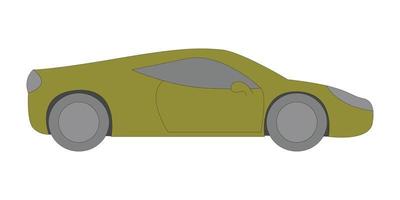 groen sport- merkloos auto Aan een wit achtergrond vector