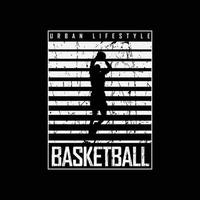 basketbal illustratie typografie. perfect voor het ontwerpen van t-shirts vector