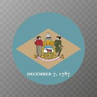 Delaware staat vlag. vector illustratie.