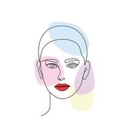 minimalistisch vrouw gezicht vector