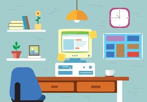 Free Work Space Vector Desk