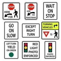 verkeer weg teken allemaal voetgangers waarschuwing vector