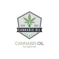 hennep olie cbd hennep blad logo ontwerp sjabloon voor merk of bedrijf en andere vector