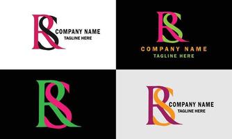 brieven rs monogram logo ontwerp vector