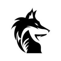 wolf silhouet logo ontwerp sjabloon vector