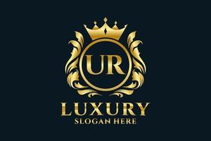 eerste ur brief Koninklijk luxe logo sjabloon in vector kunst voor luxueus branding projecten en andere vector illustratie.