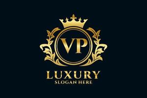 eerste vp brief Koninklijk luxe logo sjabloon in vector kunst voor luxueus branding projecten en andere vector illustratie.