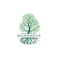 mangrove logo ontwerp idee met wit geïsoleerd achtergrond. vector