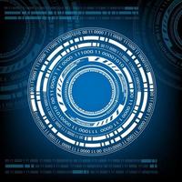 cirkelvormig ai hud hologram vectorconcept voor toekomstig technologieelement achtergrond bedrijfsscherm vector