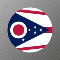 Ohio staat vlag. vector illustratie.