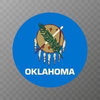 Oklahoma staat vlag. vector illustratie.