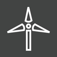 windmolen lijn omgekeerd pictogram vector