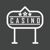 casino teken lijn omgekeerd icoon vector