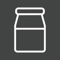 melk fles lijn omgekeerd icoon vector