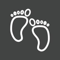 baby voeten lijn omgekeerd icoon vector